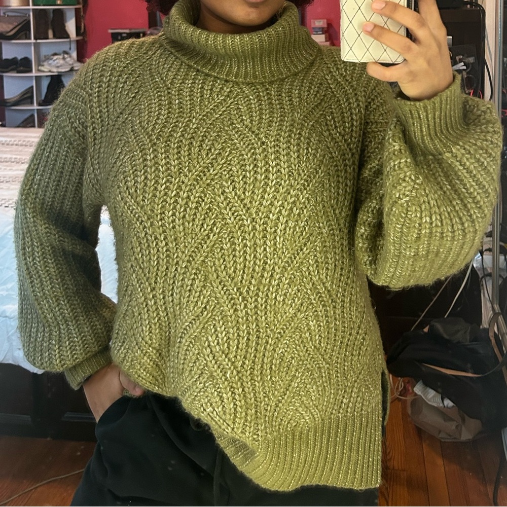 Olive green oversized sweater